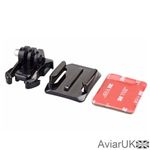 GoPro Hero Action Camera Curved Helmet Mount Base Clamp Motorbike Cycle Bike UK