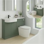 P Series Combination P Shape LH /RH Furniture Pack Calm Green-Bathroom- 1002mm