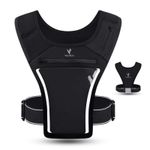 Running Vest Phone Holder by Veloga- Multiple Zip Pockets Breathable Waterproof