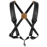  Adjustable Saxophone Harness Double Shoulder Sax Strap with Soft Leather Padded