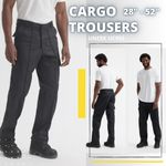 Mens Cargo Work Trousers Multi pocket workwear Combat Casual Pant Uneek UC902