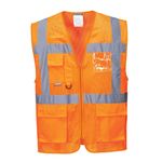 Portwest Athens Hi-Vis Mesh Executive Vest EN ISO 20471 7 Pockets Cool Fit