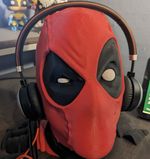 Deadpool Head Bust Headphone Holder Display Rack Stand 3D Printed Desk Decor