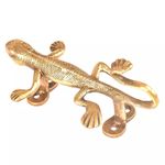 Set of 2 Antique Look Brass Lizard Door Handle Golden Color