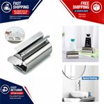 Toothpaste Tube Squeezer Stainless Steel Roller Dispenser Bathroom