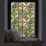 Window Film Vinyl Non Adhesive Privacy Film Stained Glass Window Film for Bathro