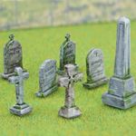 OO Gauge Gravestones | Model Railway Personalised Graves | Pack of 10