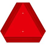 Slow Moving Vehicle Triangle Sign, Rust 14" x 16", Reflective Yellow with Red