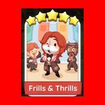 1 X Frills & Thrills (⭐⭐⭐⭐⭐) set 15 - Mono_poly_Go Sticker ( Fast Sending ) 