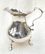 GEORGE II STERLING SILVER CREAM JUG- Jacob Marsh, London, 1758.