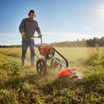 52cc 2-Stroke Petrol Wheeled Brush Cutter & Grass Trimmer 2.2kW Split Shaft