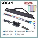 Sokani X25 RGB Bi-Color LED Video Light Wand Stick for Video Photography APP
