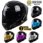 LS2 FF353 FF820 RAPID FULL FACE MOTORBIKE HELMET GLOSS BLACK + DARK TINTED VISOR