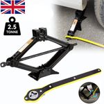 2.5 Ton Tonne Scissor Jack Lift Wind Up for Car Van Garage w/Crank Speed Handle