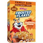 Kellogg's Frosted Flakes Cinnamon Maple Family Size Cereal 569g Box USA Import