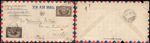 WINNIPEG AIRMAIL RATE TO TRIESTE ITALY Franked with #C1 &C4 tied by Winnipeg cds