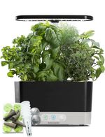 AEROGARDEN HYDROPONICS,6 POD HARVEST GARDEN GROWING SYSTEM BLACK MODEL 200690BLK