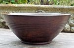 A  LARGE 32cm DIAMETER WOODEN DAIRY BOWL TREEN