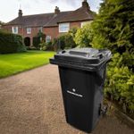 240L BLACK WHEELIE BIN OUTDOOR HOUSEHOLD COMMERCIAL INDUSTRIAL COUNCIL SIZE BINS