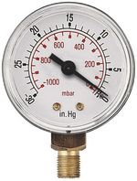 Vacuum Gauges  -0-1000mBar- 30*Hg  BSPT Male Bottom connection 5 Variations