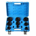 9 Pieces Wheel Bearing Locknut Socket Set Heavy-Duty for Garage