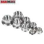 Titanium Hex Flange Nuts M5 M6 M7 M8 M10 M12 - 0.8 1.0 1.25 1.5 Pitch