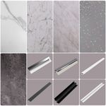 Shower Panels 1m Wide x 2.4m Large Bathroom 10mm Wet Wall Cladding PVC Trims