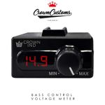 SUBWOOFER BASS REMOTE CONTROL WITH VOLTAGE METER RED LED CAR AUDIO
