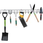 Garden Tool Wall Mounted Storage Rack Hook Holder Extra Long Shed Tidy Rail