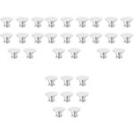 32Pcs Hard Hat Liner Buckles Silver Iron Durable Replacement Safety Hat Parts