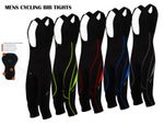 Mens Cycling 3/4 Bib Tights Coolmax Padded cycling tights Bib Shorts Bike Pants 