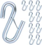  Trailer Safety Chain S-Hook with Latch, 10 Pcs 7/16-Inch Quick Release 