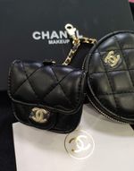 Limited black Chanel Beauty GWP Twin Bag Set,Coin Purse + Earbud Holder VIP Gift