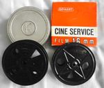 TWO EMPTY METAL FILM SPOOLS : 16mm AND 8mm?