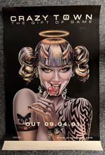 RARE UNUSED 72x52CM RECORD STORE  POSTER - CRAZY TOWN - THE GIFT (2001) NU METAL