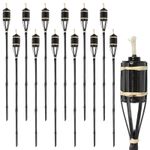 Bamboo Garden Torches - 114cm - Black - Pack of 12