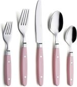 ANNOVA Stainless Steel Cutlery Rivet/Retro Cutlery Set (Light Pink, 20 Pieces)