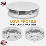Wind Driven Vent WHITE Roof Vent Low Profile Van Dog Pet Slimline Air Rotary