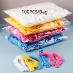 50-100Pcs Disposable Waterproof Shower Caps Plastic Elastic Bath Cap for Women