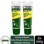 Solvite Overlap & Border Extra Strong & Easy-to-Use Wallpaper Adhesive 240g, 2Pk