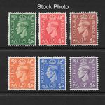 1941 George 6 KGVI Light Colours Definitive Set Unmounted Mint UM MNH SG485-490