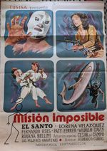 Santo Film Poster 1970s Mexico Mexican Movie Poster Lucha Libre Vintage 