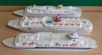 3 X Ceramic Models Of Cruise Ships "Homeric" "Song Of America" "Jubilee"