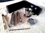 MINI FOLDAWAY COCKTAIL BAR - PICNIC - TRAVEL - BUSINESS c/w COLLAPSIBLE TUMBLER