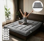 Extra Deep Mattress Topper 4"/10cm Hotel Quality Single 4FT Double King Super