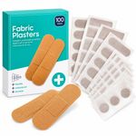 200 Fabric Plasters Assorted Sizes Waterproof Breathable First Aid Bandages 100p