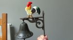 CAST IRON COCKEREL BELL - WALL MOUNTED