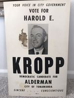 vtg 1940s election POSTER Tonawanda Ny Buffalo political Alderman