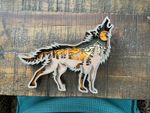 Alaskan wolf Wooden 3D Multilayer Wood Shadowbox Figure Laser Cut Cabin Decor. 