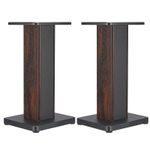 1 Pair 19.7 Inch (50cm) Wood Grain Speaker Stand Hollowed Stand